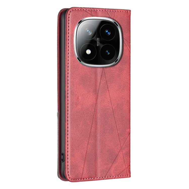 For Redmi Note 14 Pro 5G / Note 14 Pro+ 5G Rhombus Texture Magnetic Leather Phone Case