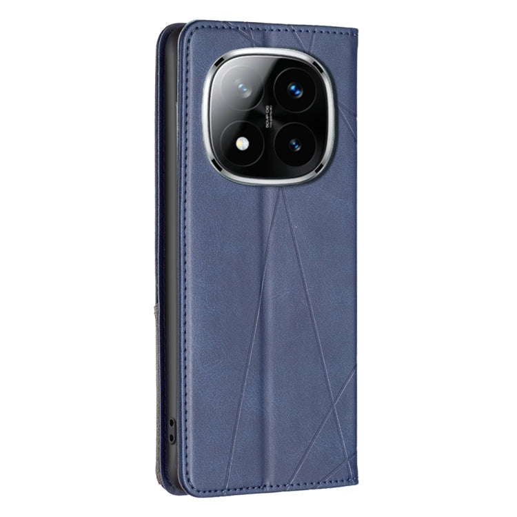 For Redmi Note 14 Pro 5G / Note 14 Pro+ 5G Rhombus Texture Magnetic Leather Phone Case