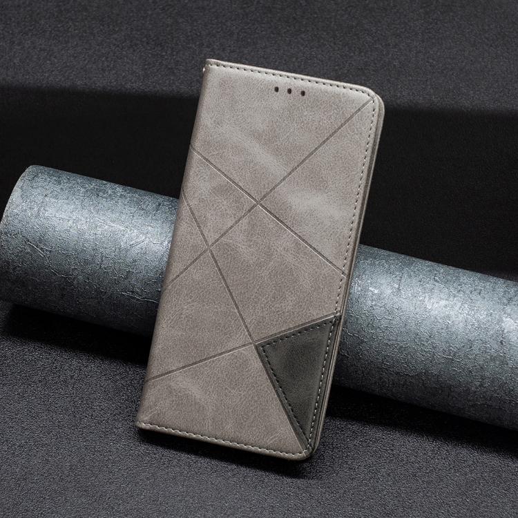 For Redmi Note 14 4G 163.25mm Rhombus Texture Magnetic Leather Phone Case
