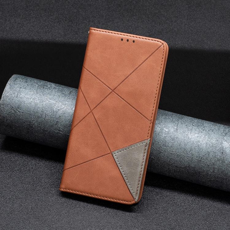 For Redmi Note 14 4G 163.25mm Rhombus Texture Magnetic Leather Phone Case