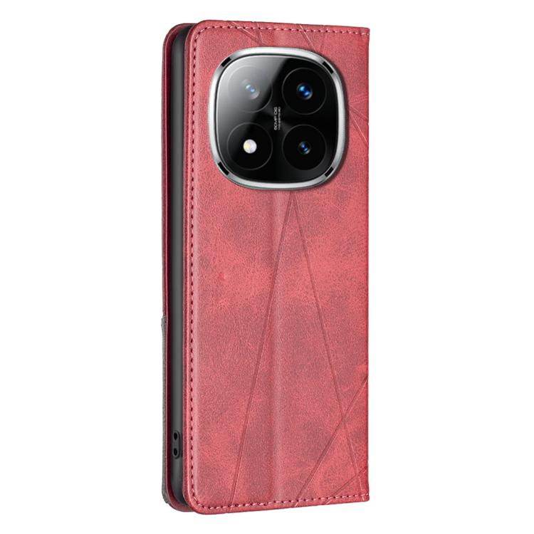 For Redmi Note 14 Pro 4G Rhombus Texture Magnetic Leather Phone Case