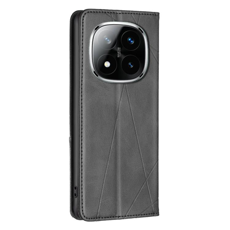 For Redmi Note 14 Pro 4G Rhombus Texture Magnetic Leather Phone Case