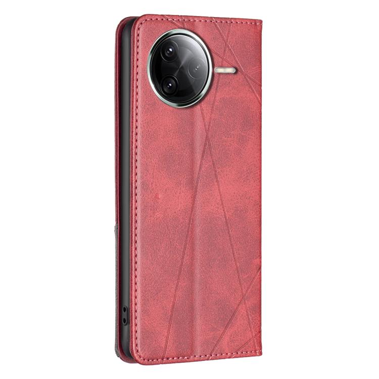 For Redmi K80 / K80 Pro Rhombus Texture Magnetic Leather Phone Case