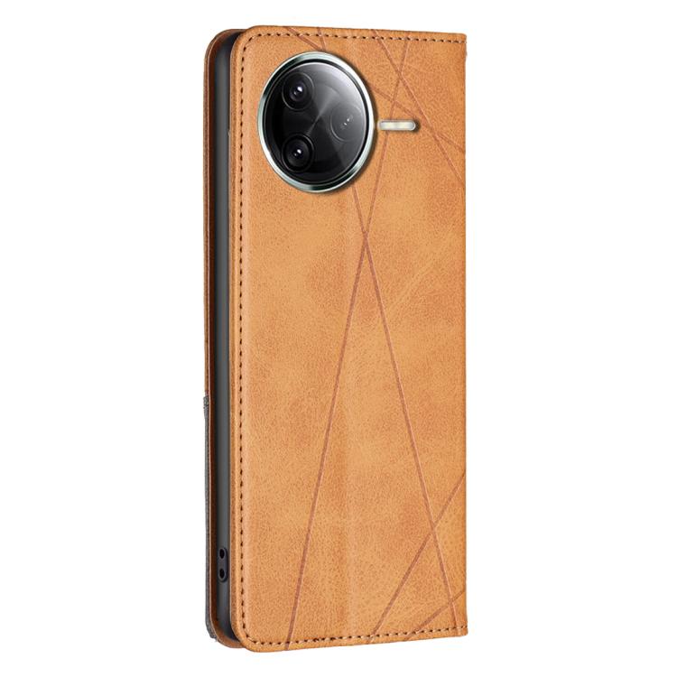 For Redmi K80 / K80 Pro Rhombus Texture Magnetic Leather Phone Case