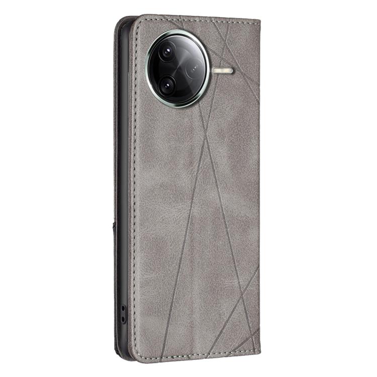 For Redmi K80 / K80 Pro Rhombus Texture Magnetic Leather Phone Case