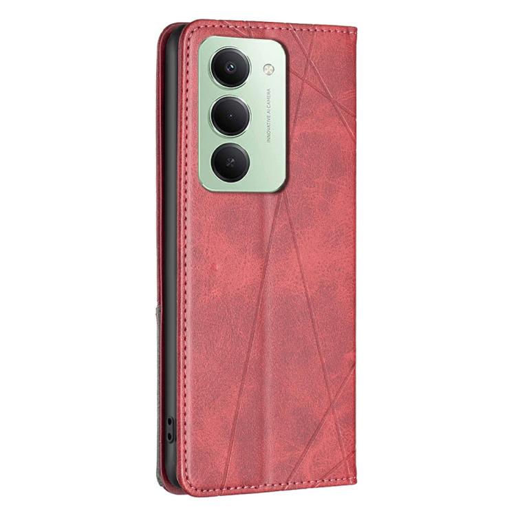 For Redmi 15 5G Global / 15 4G SEA 169.5mm Rhombus Texture Magnetic Leather Phone Case