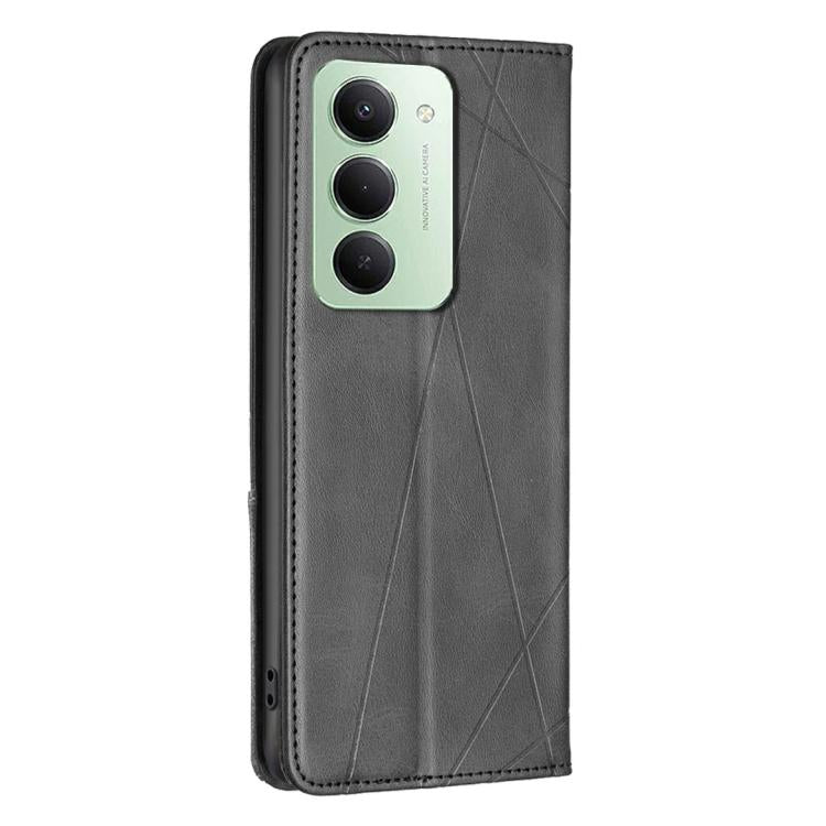For Redmi 15 5G Global / 15 4G SEA 169.5mm Rhombus Texture Magnetic Leather Phone Case