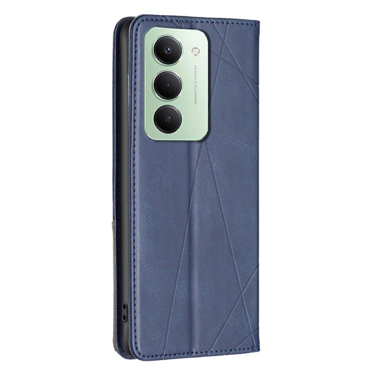 For Redmi 15 5G Global / 15 4G SEA 169.5mm Rhombus Texture Magnetic Leather Phone Case