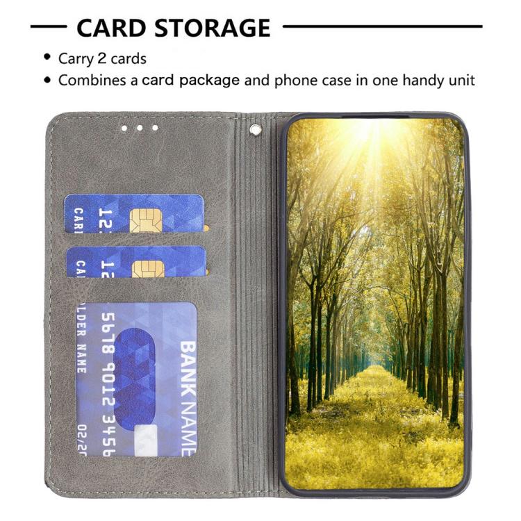 For Redmi Note 15 Pro 4G Global 163.2mm Rhombus Texture Magnetic Leather Phone Case