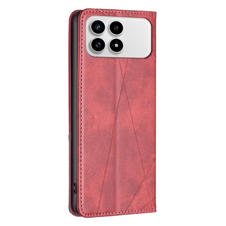 For Redmi K90 / Poco F8 Pro 5G Rhombus Texture Magnetic Leather Phone Case