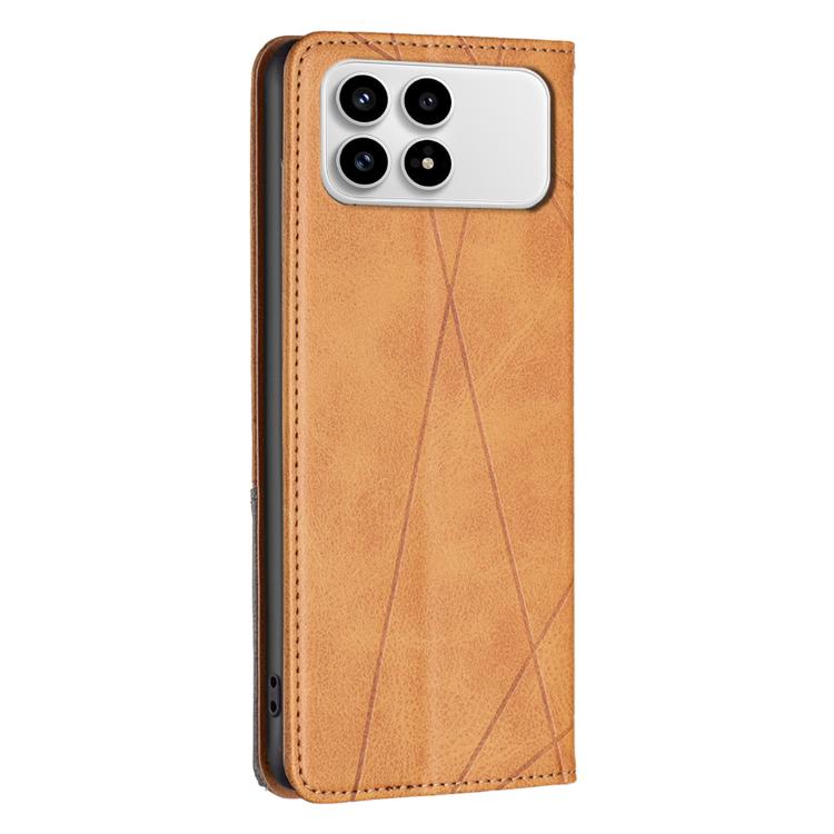 For Redmi K90 / Poco F8 Pro 5G Rhombus Texture Magnetic Leather Phone Case