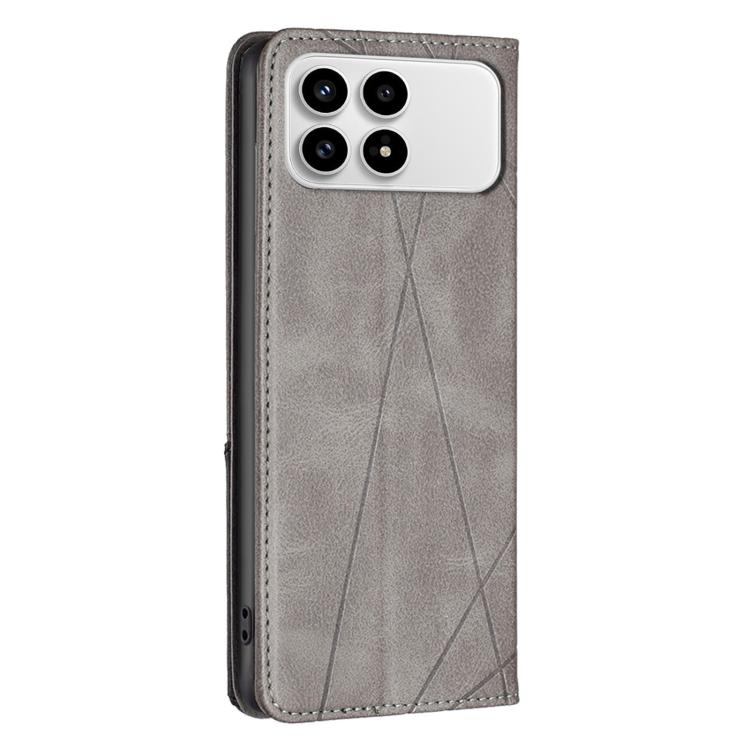 For Redmi K90 / Poco F8 Pro 5G Rhombus Texture Magnetic Leather Phone Case