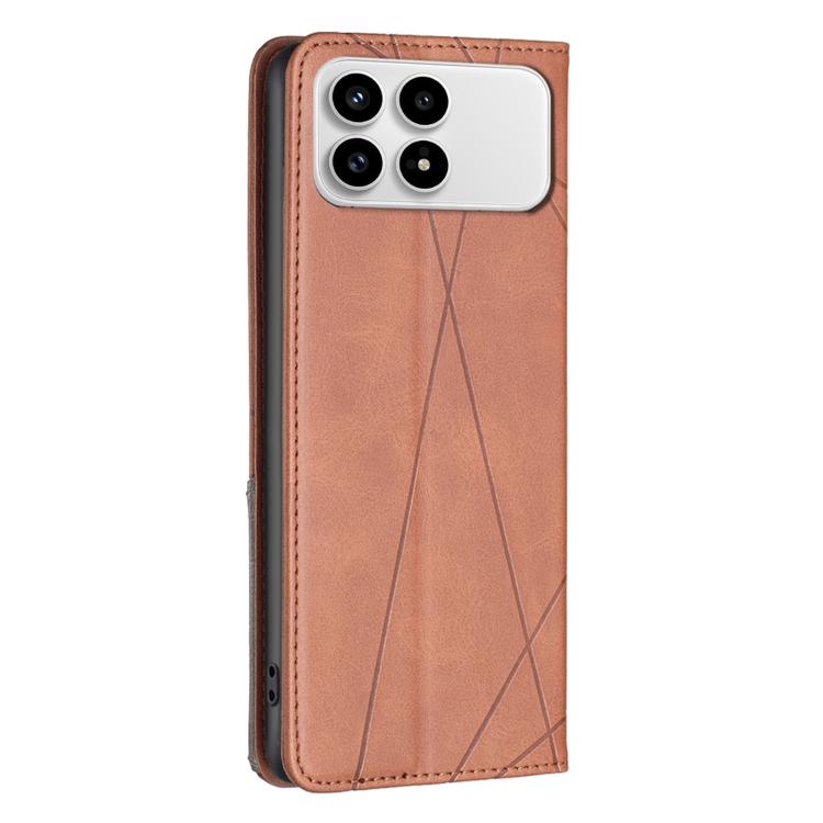 For Redmi K90 / Poco F8 Pro 5G Rhombus Texture Magnetic Leather Phone Case