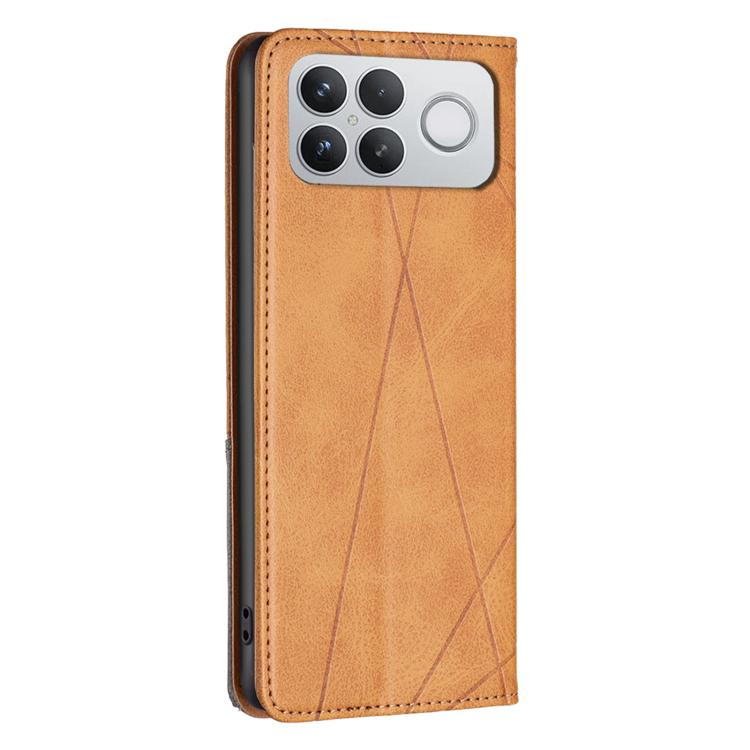 For Redmi K90 Pro Max/Poco F8 Ultra Rhombus Texture Magnetic Leather Phone Case