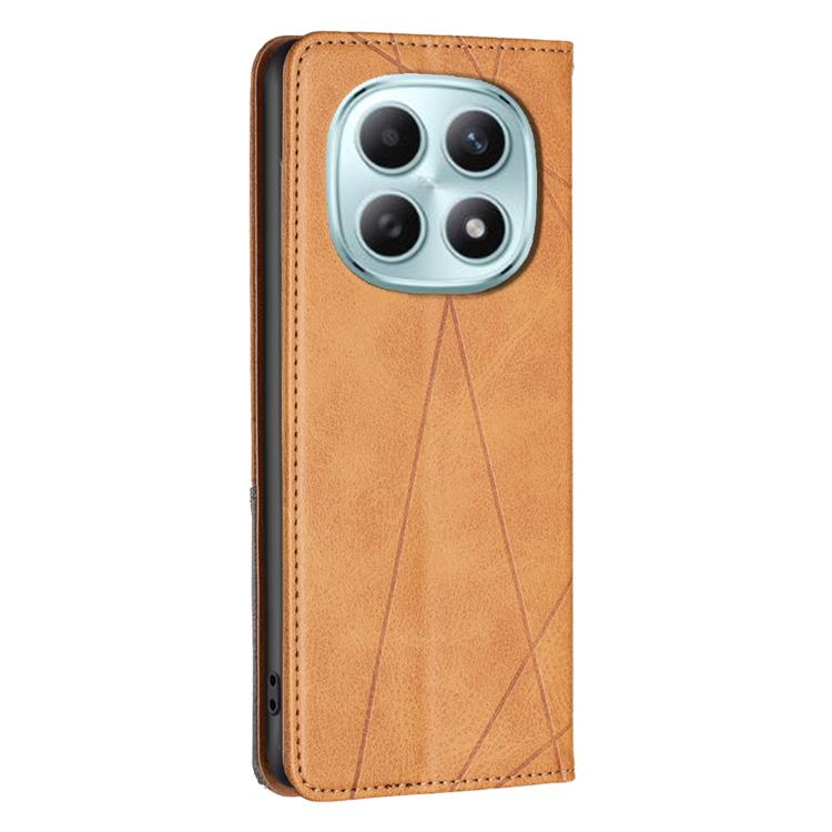 For Redmi Note 15 5G Global 164mm Rhombus Texture Magnetic Leather Phone Case
