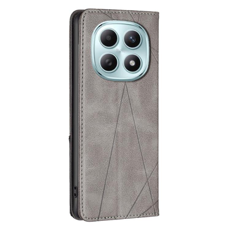 For Redmi Note 15 5G Global 164mm Rhombus Texture Magnetic Leather Phone Case