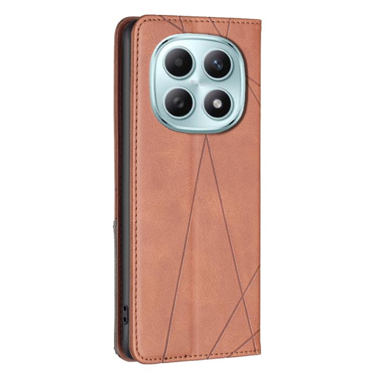 For Redmi Note 15 5G Global 164mm Rhombus Texture Magnetic Leather Phone Case