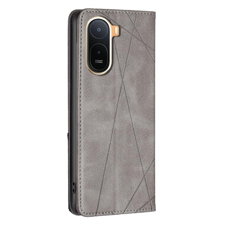 For Redmi A7 Pro 171mm / Poco C85x 5G Rhombus Texture Magnetic Leather Phone Case