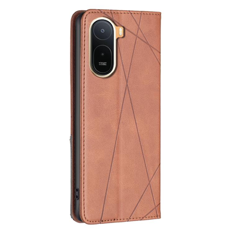 For Redmi A7 Pro 171mm / Poco C85x 5G Rhombus Texture Magnetic Leather Phone Case