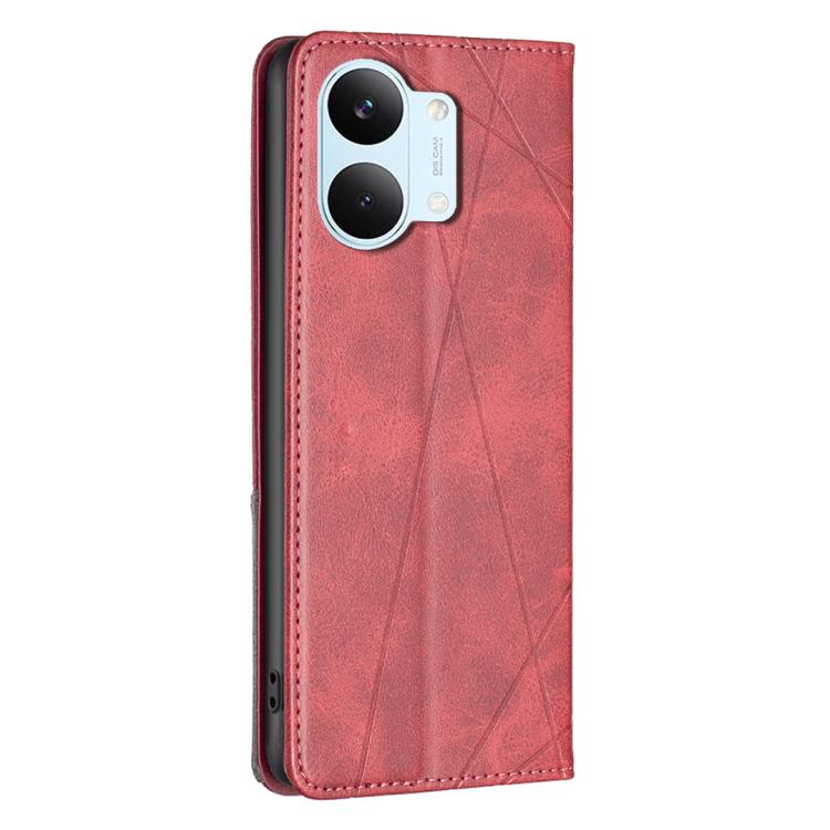 For Redmi Tubo 5 Max / Poco X8 Pro Max Rhombus Texture Magnetic Leather Phone Case