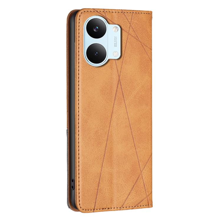 For Redmi Tubo 5 Max / Poco X8 Pro Max Rhombus Texture Magnetic Leather Phone Case