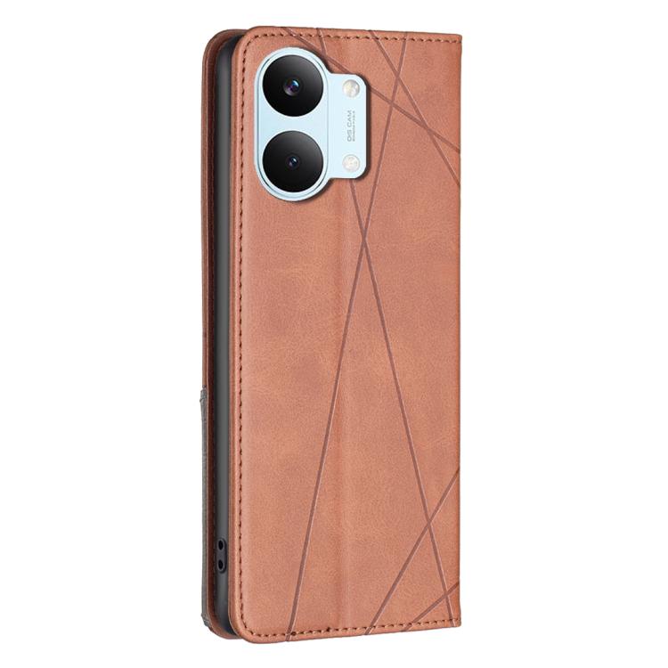 For Redmi Tubo 5 Max / Poco X8 Pro Max Rhombus Texture Magnetic Leather Phone Case