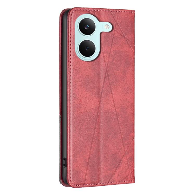 For Redmi Tubo 5 / Poco X8 Pro 5G Rhombus Texture Magnetic Leather Phone Case