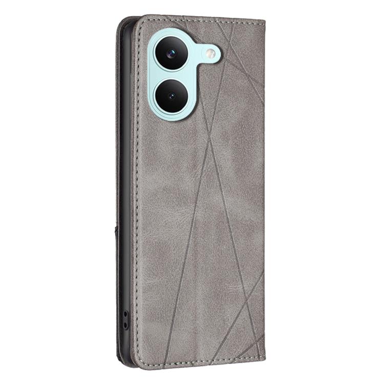 For Redmi Tubo 5 / Poco X8 Pro 5G Rhombus Texture Magnetic Leather Phone Case
