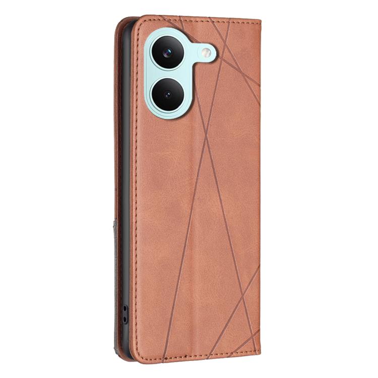 For Redmi Tubo 5 / Poco X8 Pro 5G Rhombus Texture Magnetic Leather Phone Case