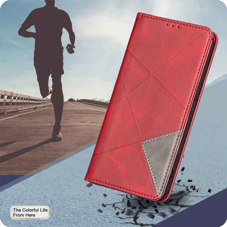 For Redmi 15a 5G Rhombus Texture Magnetic Leather Phone Case