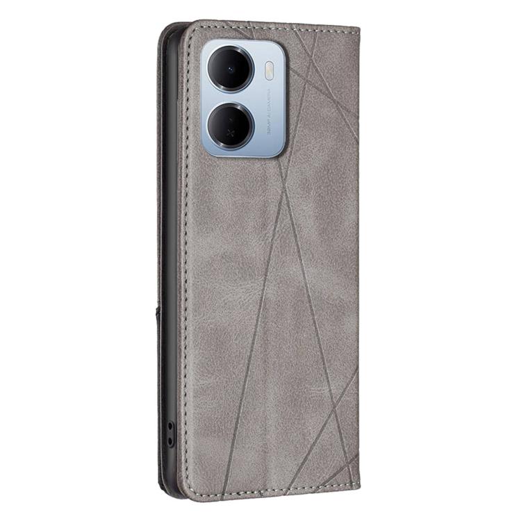 For Redmi 15a 5G Rhombus Texture Magnetic Leather Phone Case