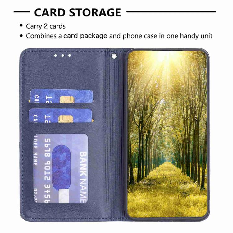 For Redmi 15a 5G Rhombus Texture Magnetic Leather Phone Case