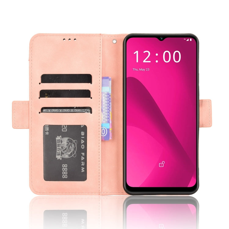 For T-Mobile Revvl 7 5G Skin Feel Calf Texture Card Slots Leather Phone Case