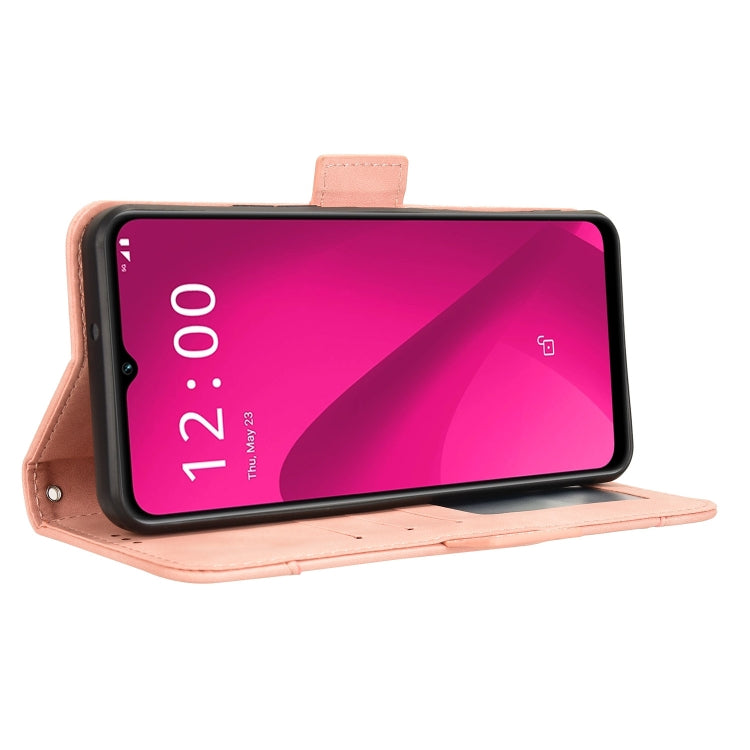 For T-Mobile Revvl 7 5G Skin Feel Calf Texture Card Slots Leather Phone Case