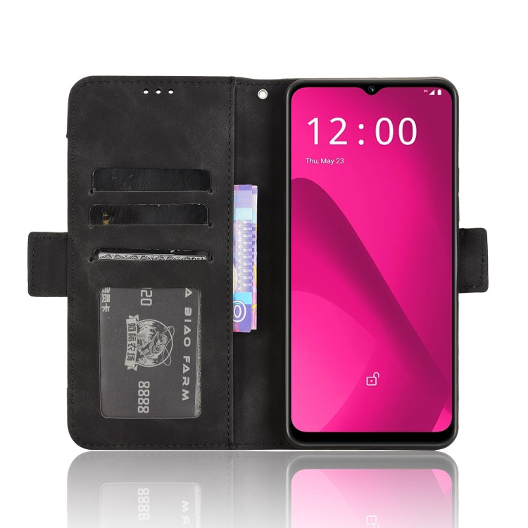 For T-Mobile Revvl 7 5G Skin Feel Calf Texture Card Slots Leather Phone Case