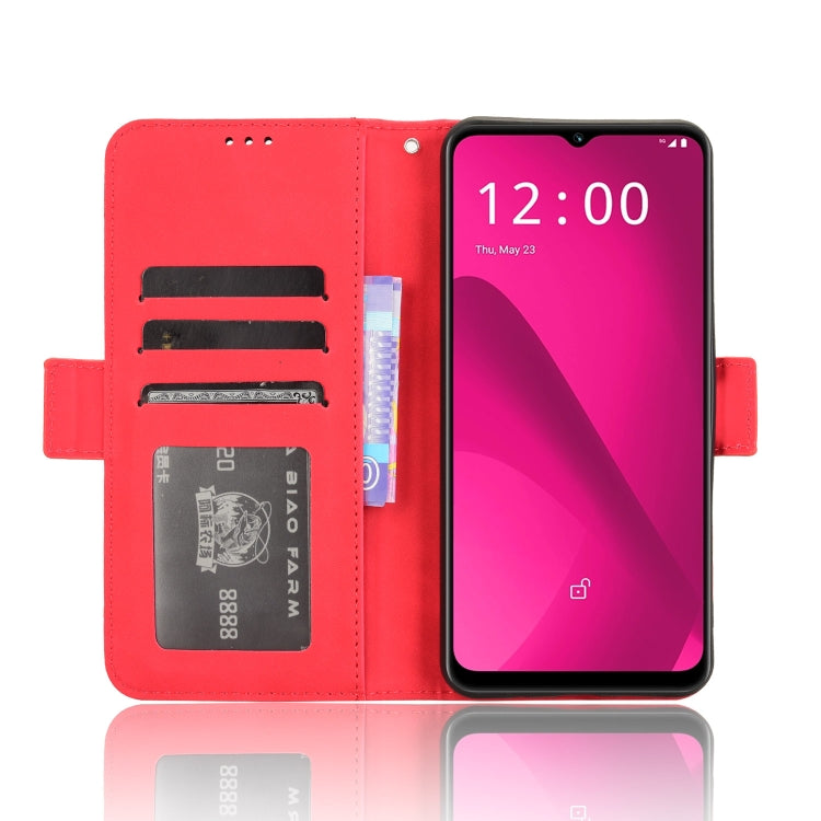 For T-Mobile Revvl 7 5G Skin Feel Calf Texture Card Slots Leather Phone Case