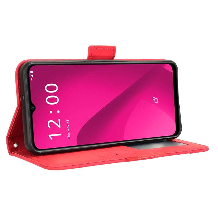 For T-Mobile Revvl 7 5G Skin Feel Calf Texture Card Slots Leather Phone Case