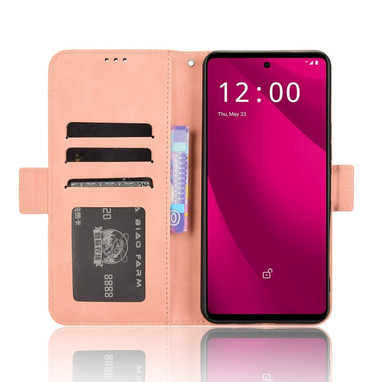 For T-Mobile Revvl 7 Pro 5G Skin Feel Calf Texture Card Slots Leather Phone Case