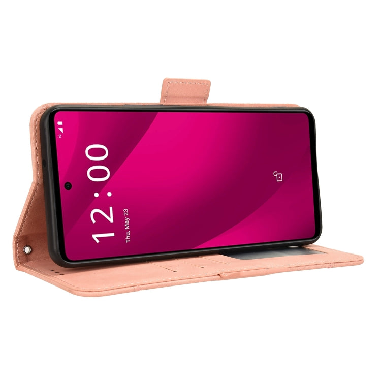 For T-Mobile Revvl 7 Pro 5G Skin Feel Calf Texture Card Slots Leather Phone Case