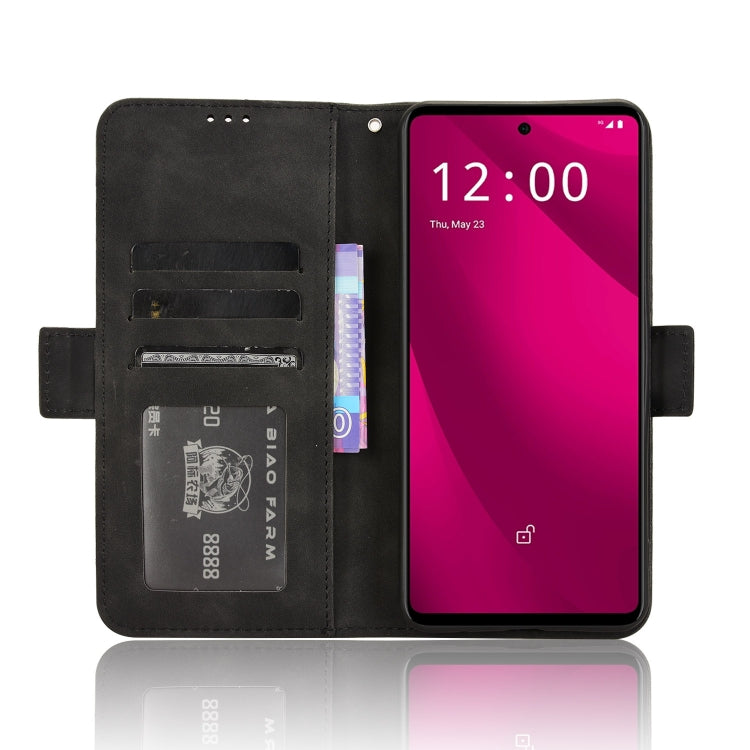 For T-Mobile Revvl 7 Pro 5G Skin Feel Calf Texture Card Slots Leather Phone Case