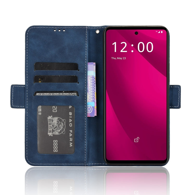 For T-Mobile Revvl 7 Pro 5G Skin Feel Calf Texture Card Slots Leather Phone Case