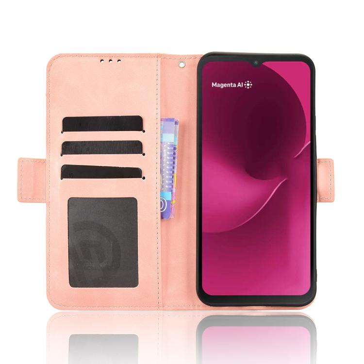 For T-Mobile Revvl 8 5G Skin Feel Calf Texture Card Slots Leather Phone Case