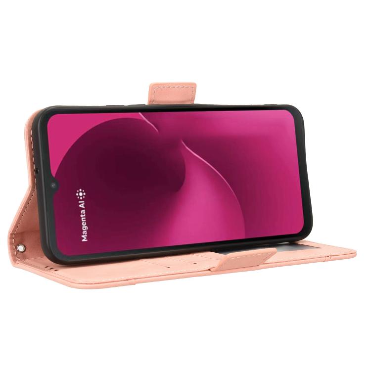 For T-Mobile Revvl 8 5G Skin Feel Calf Texture Card Slots Leather Phone Case