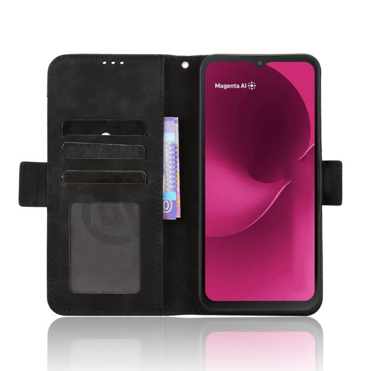 For T-Mobile Revvl 8 5G Skin Feel Calf Texture Card Slots Leather Phone Case