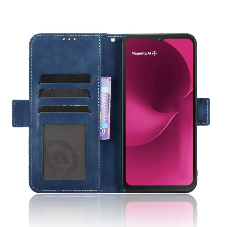 For T-Mobile Revvl 8 5G Skin Feel Calf Texture Card Slots Leather Phone Case