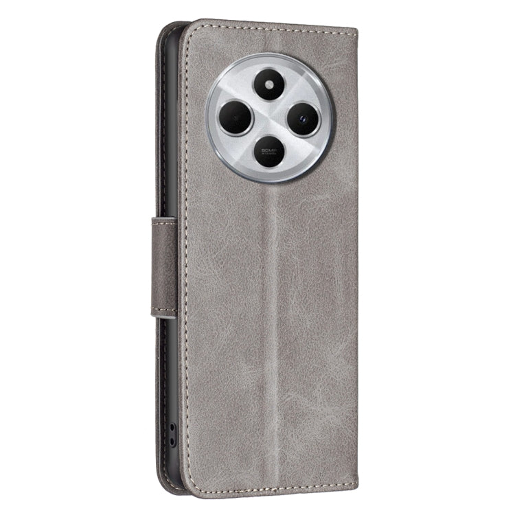 For Redmi 14C 4G Lambskin Texture Pure Color Flip Leather Phone Case