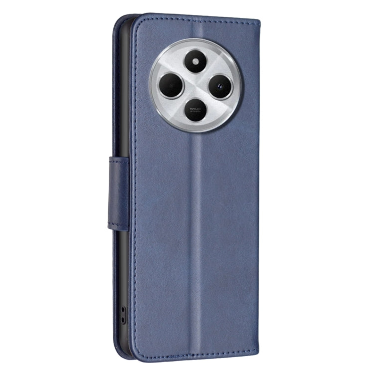 For Redmi 14C 4G Lambskin Texture Pure Color Flip Leather Phone Case