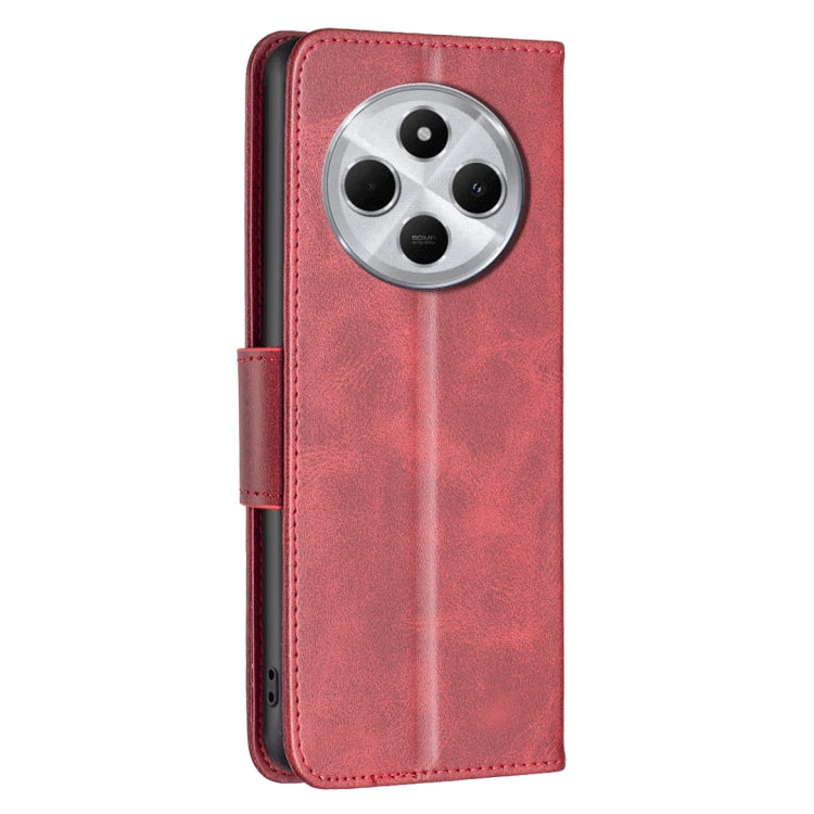 For Redmi 14C 4G Lambskin Texture Pure Color Flip Leather Phone Case
