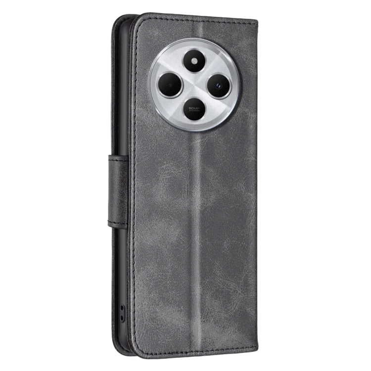 For Redmi 14C 4G Lambskin Texture Pure Color Flip Leather Phone Case