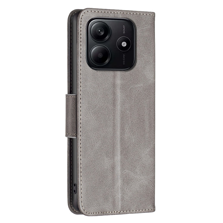For Redmi Note 14 5G Lambskin Texture Pure Color Flip Leather Phone Case